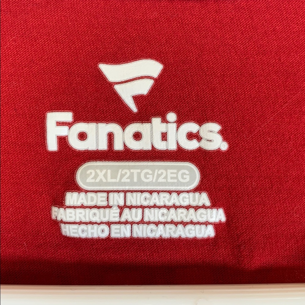 Fanatics San Francisco 49ers Football Red S/S Logo Shirt Size 2XL EUC #5077 - Picture 3 of 4
